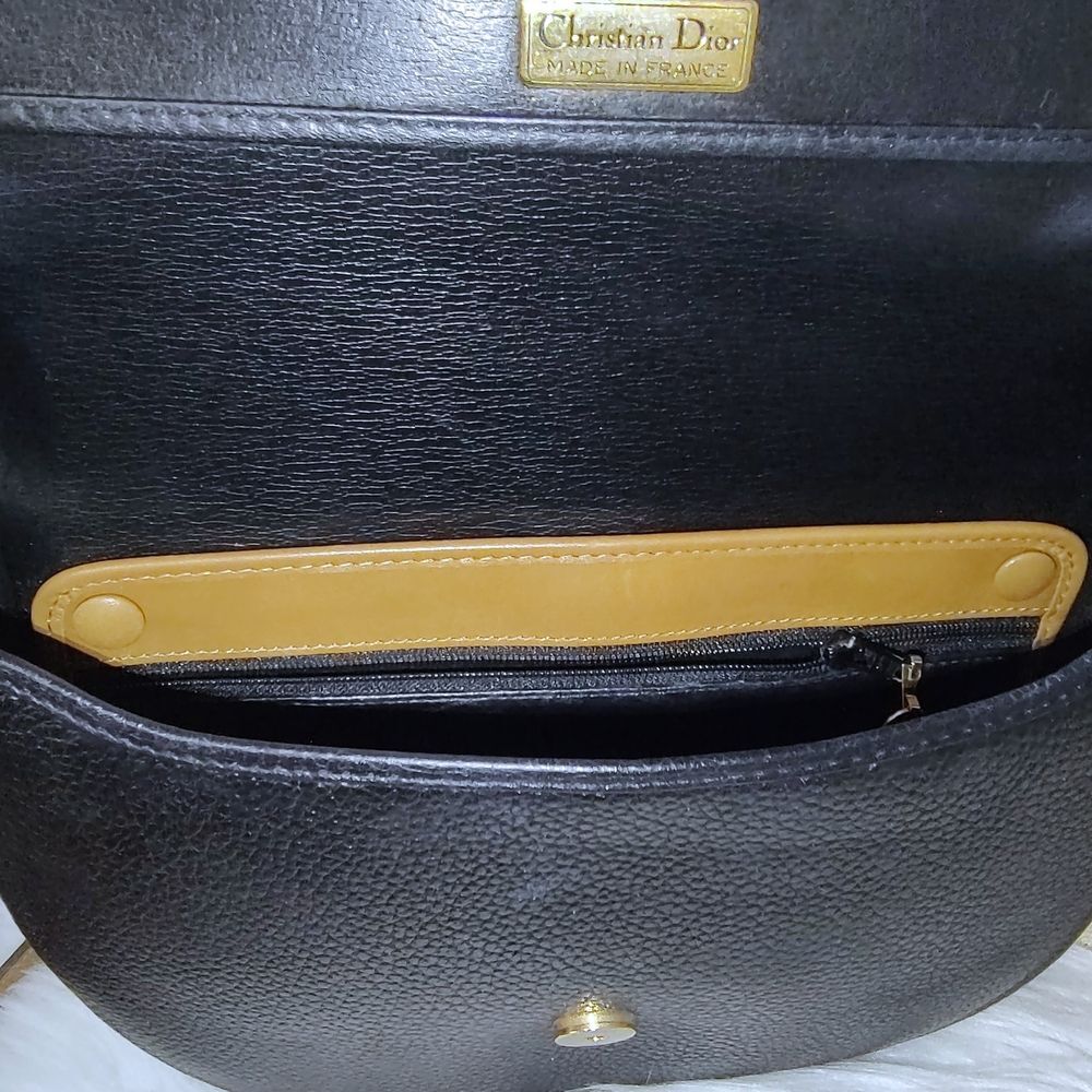 Dior vintage leather saddle crossbody bag EUC - Picture 9 of 12